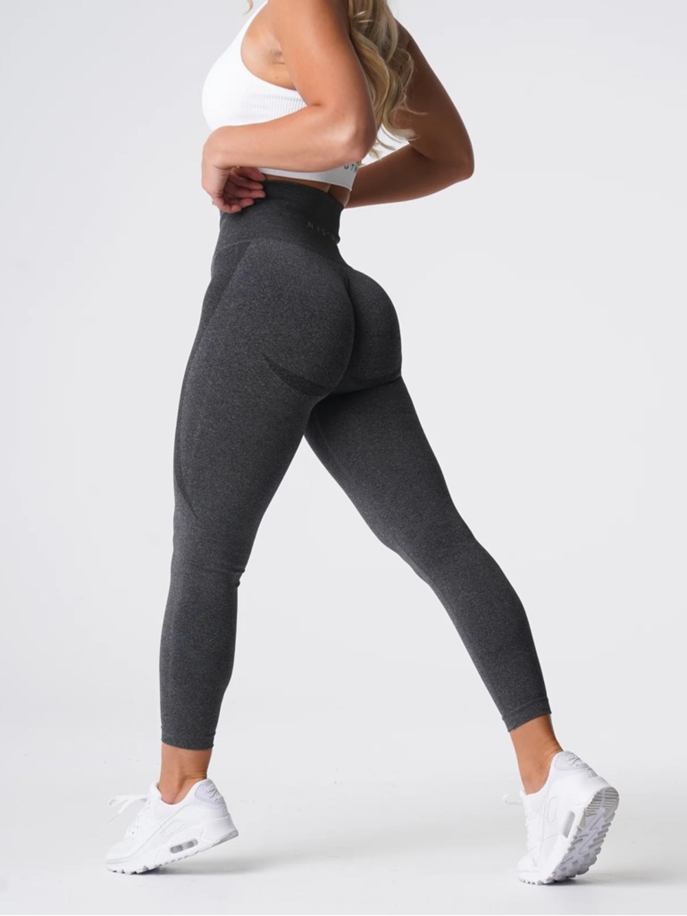 NVGTN Gray Speckled Contour Seamless Leggings